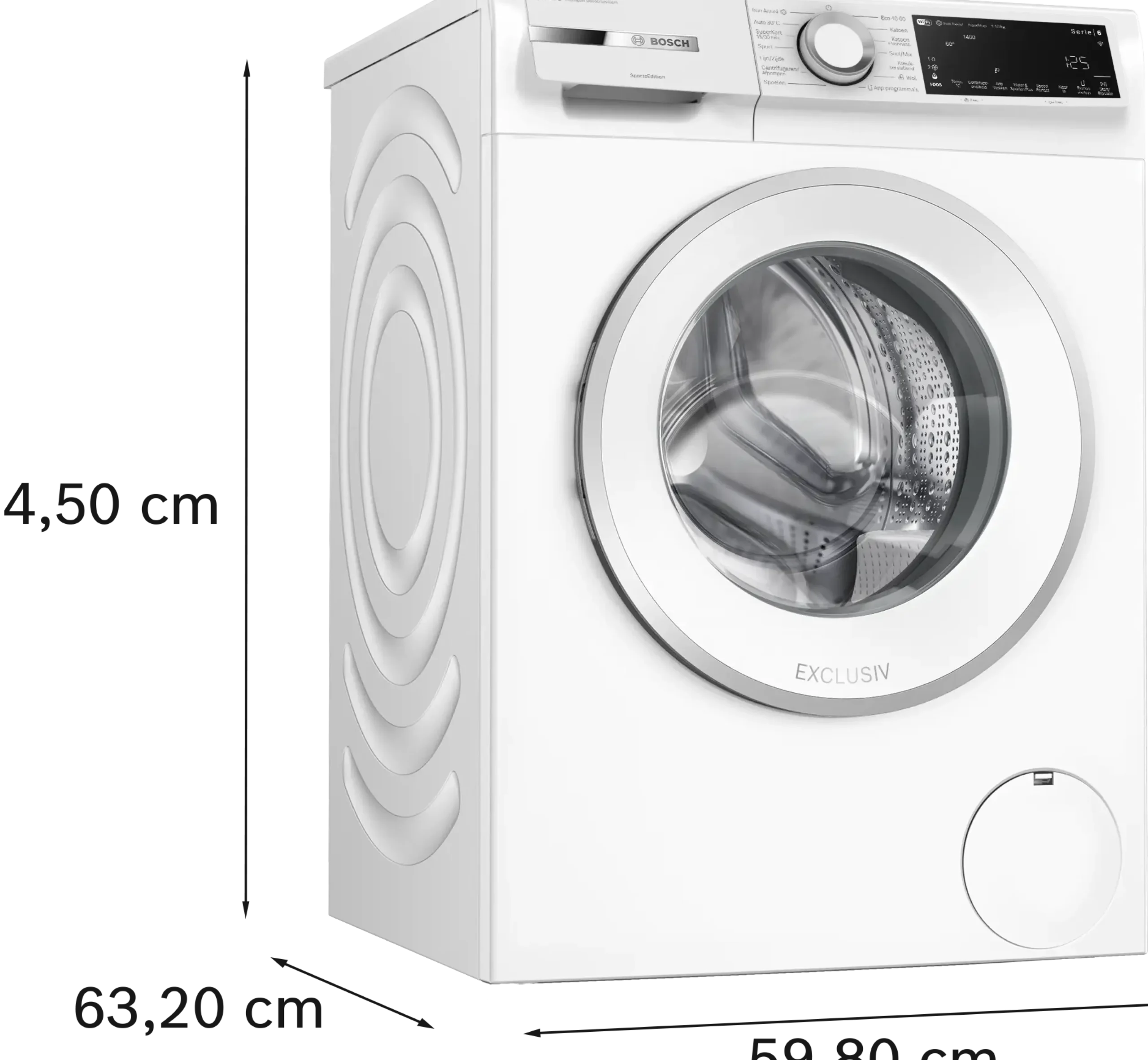 Serie 6 Wasmachine, voorlader 10 kg max. 1400 rpm