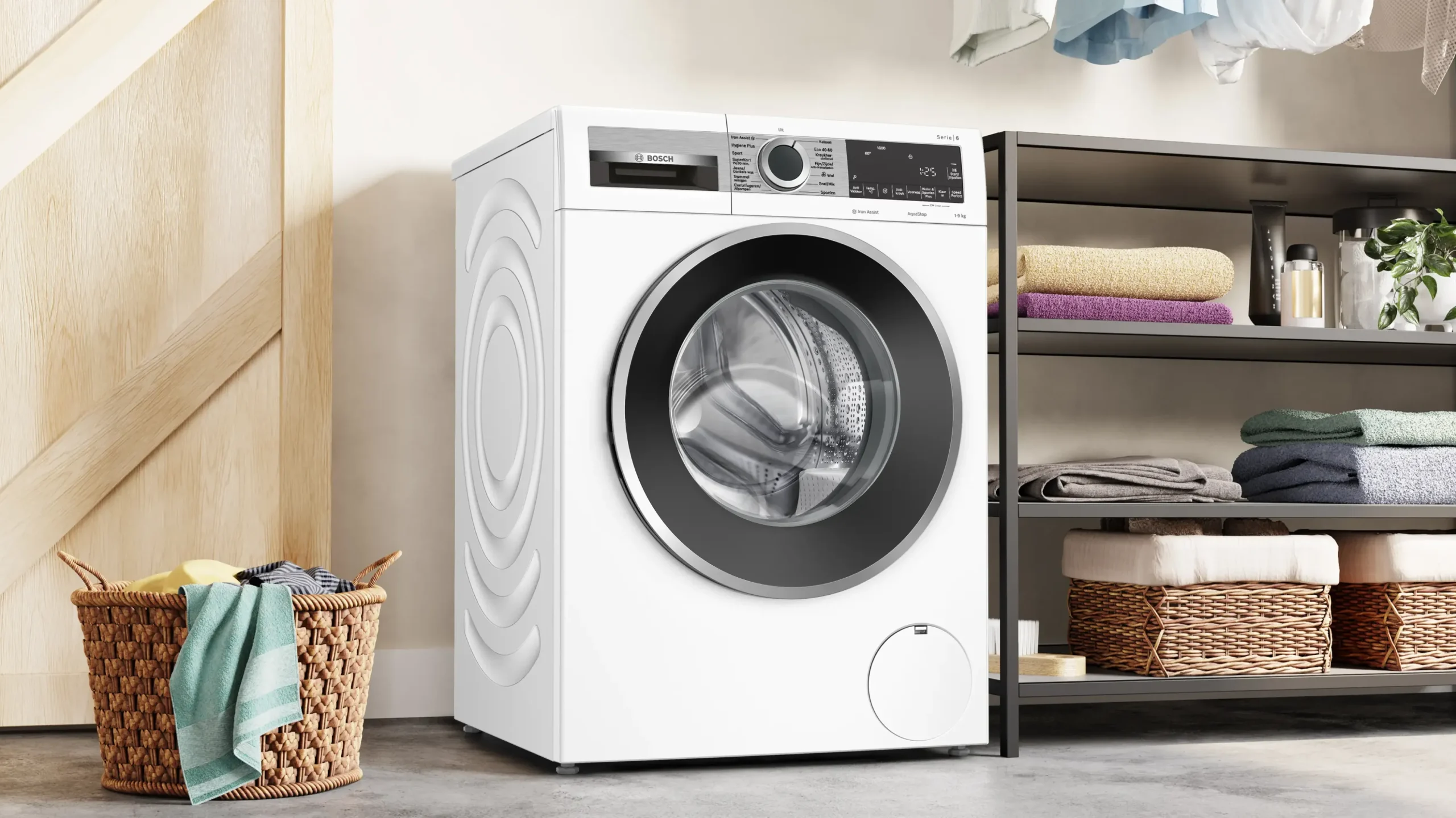 Serie 6 Wasmachine, voorlader 9 kg max. 1600 rpm