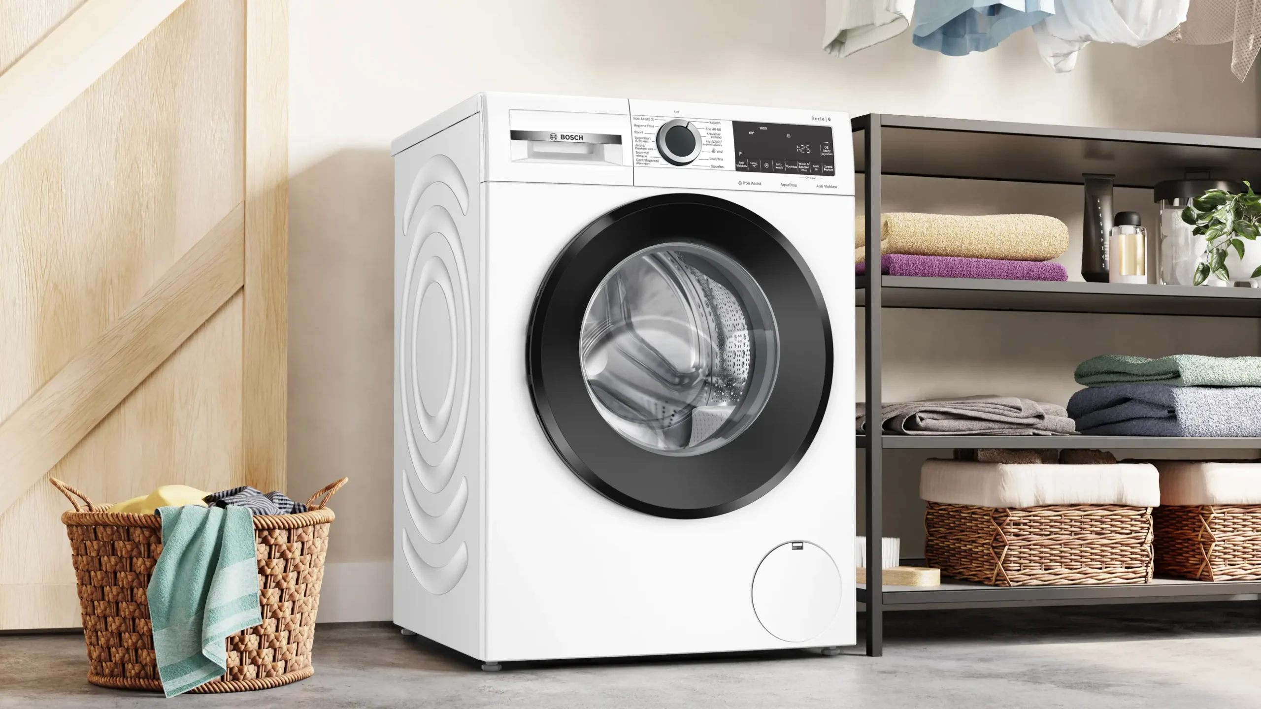 Serie 6 Wasmachine, voorlader 9 kg max. 1600 rpm