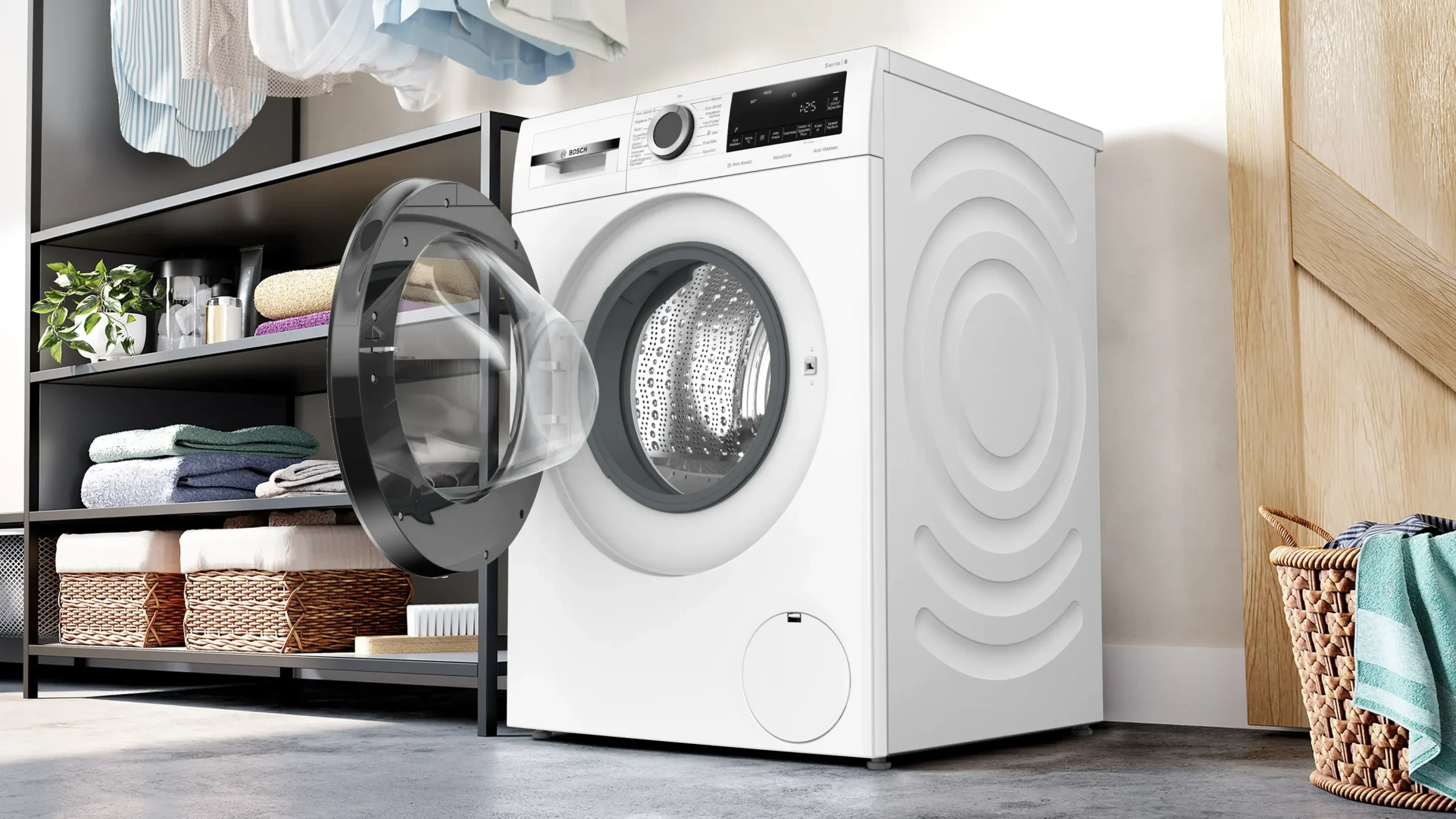 Serie 6 Wasmachine, voorlader 9 kg max. 1600 rpm