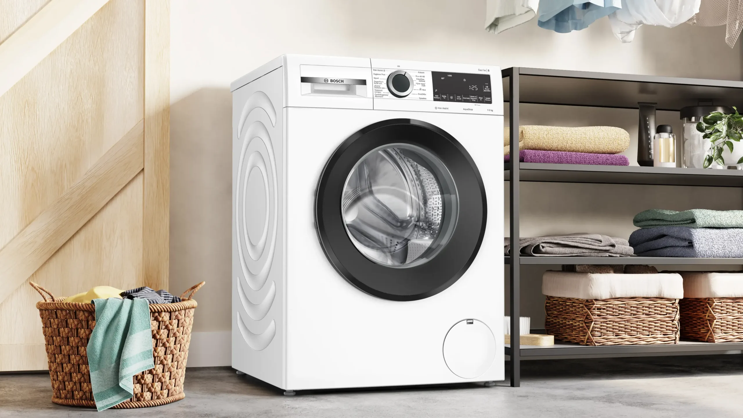 Serie 6 Wasmachine, voorlader 9 kg max. 1400 rpm