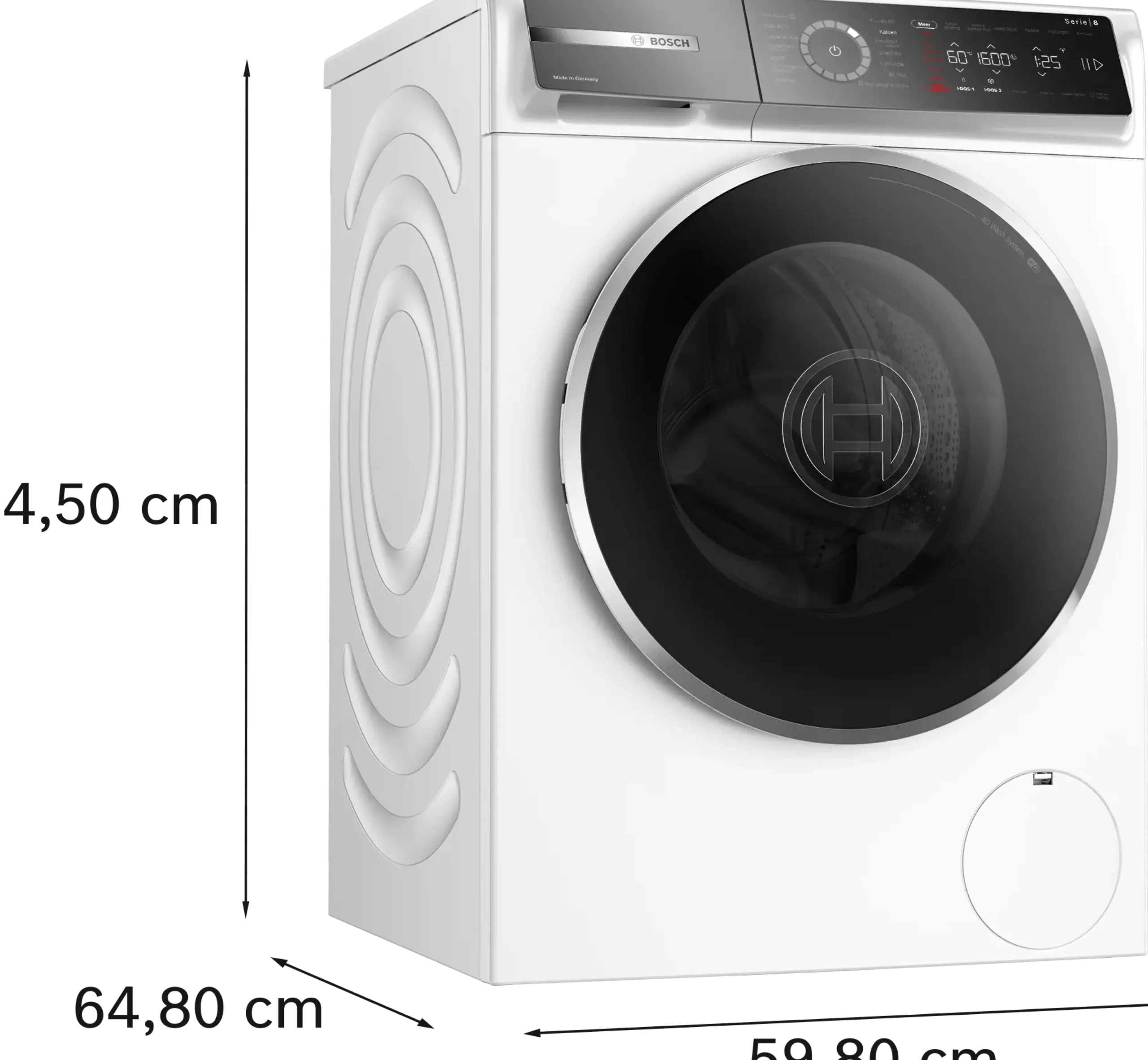 Serie 8 Wasmachine, voorlader 11 kg max. 1600 rpm