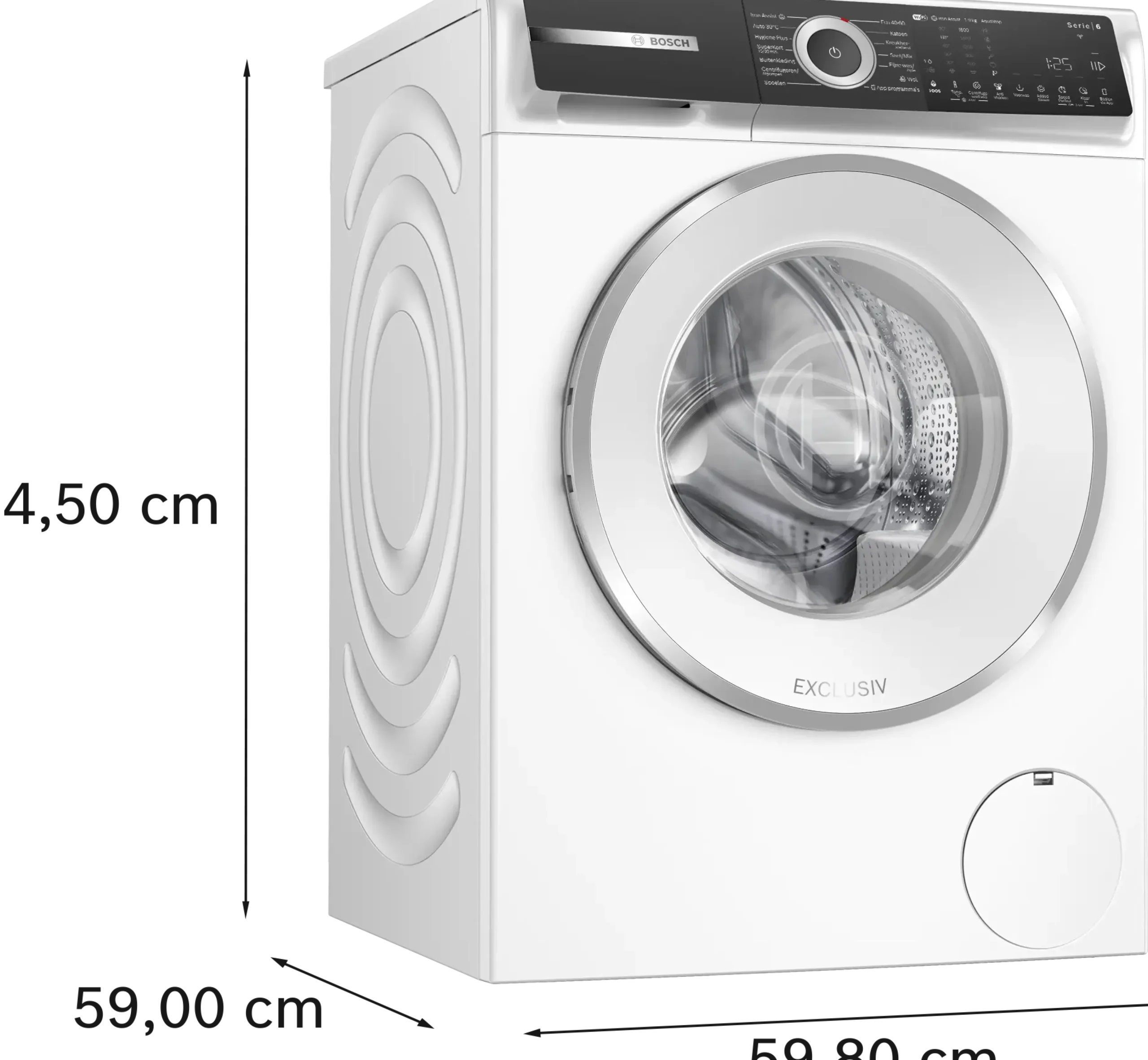 Serie 6 Wasmachine, voorlader 9 kg max. 1600 rpm