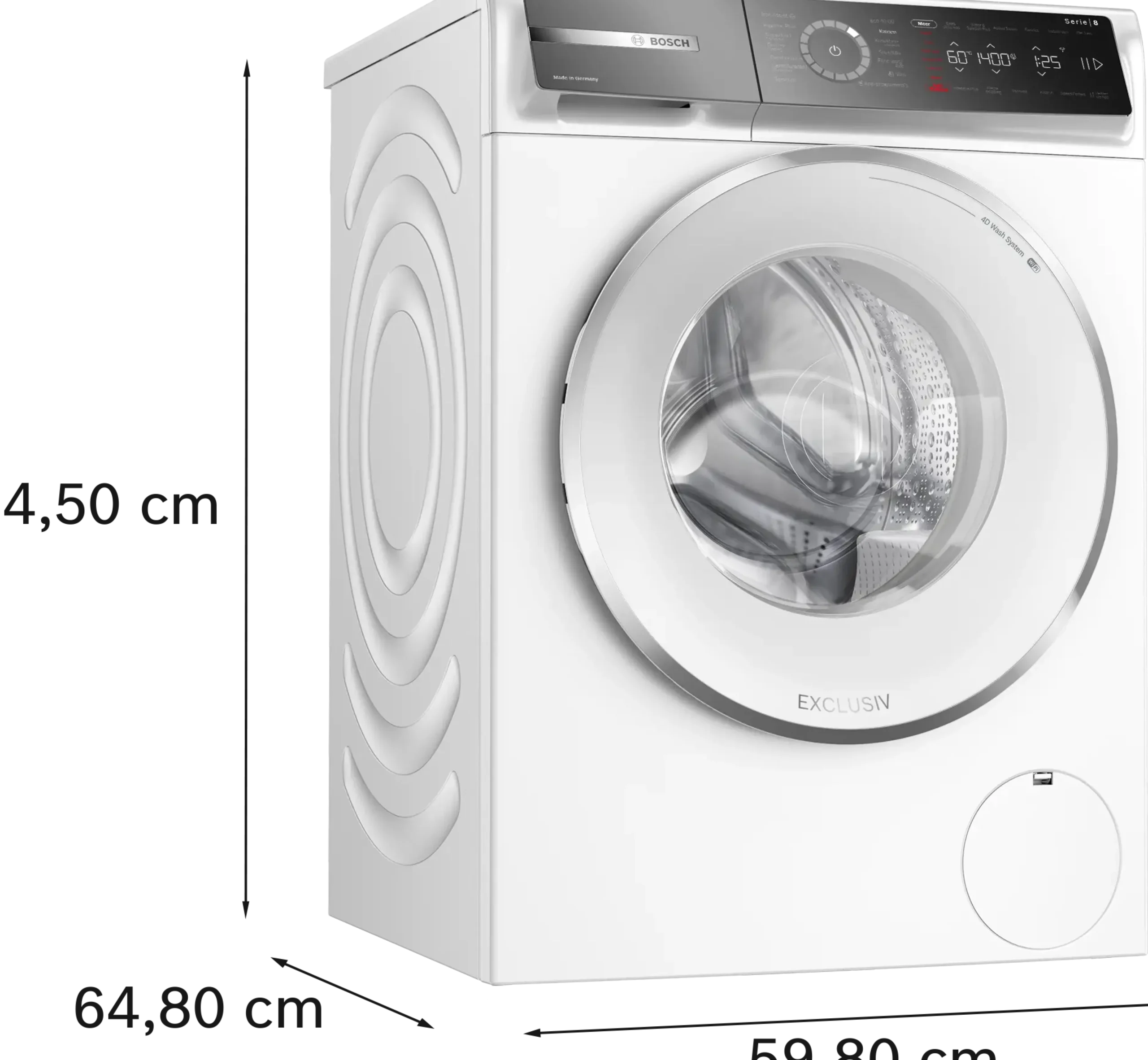 Serie 8 Wasmachine, voorlader 9 kg max. 1400 rpm