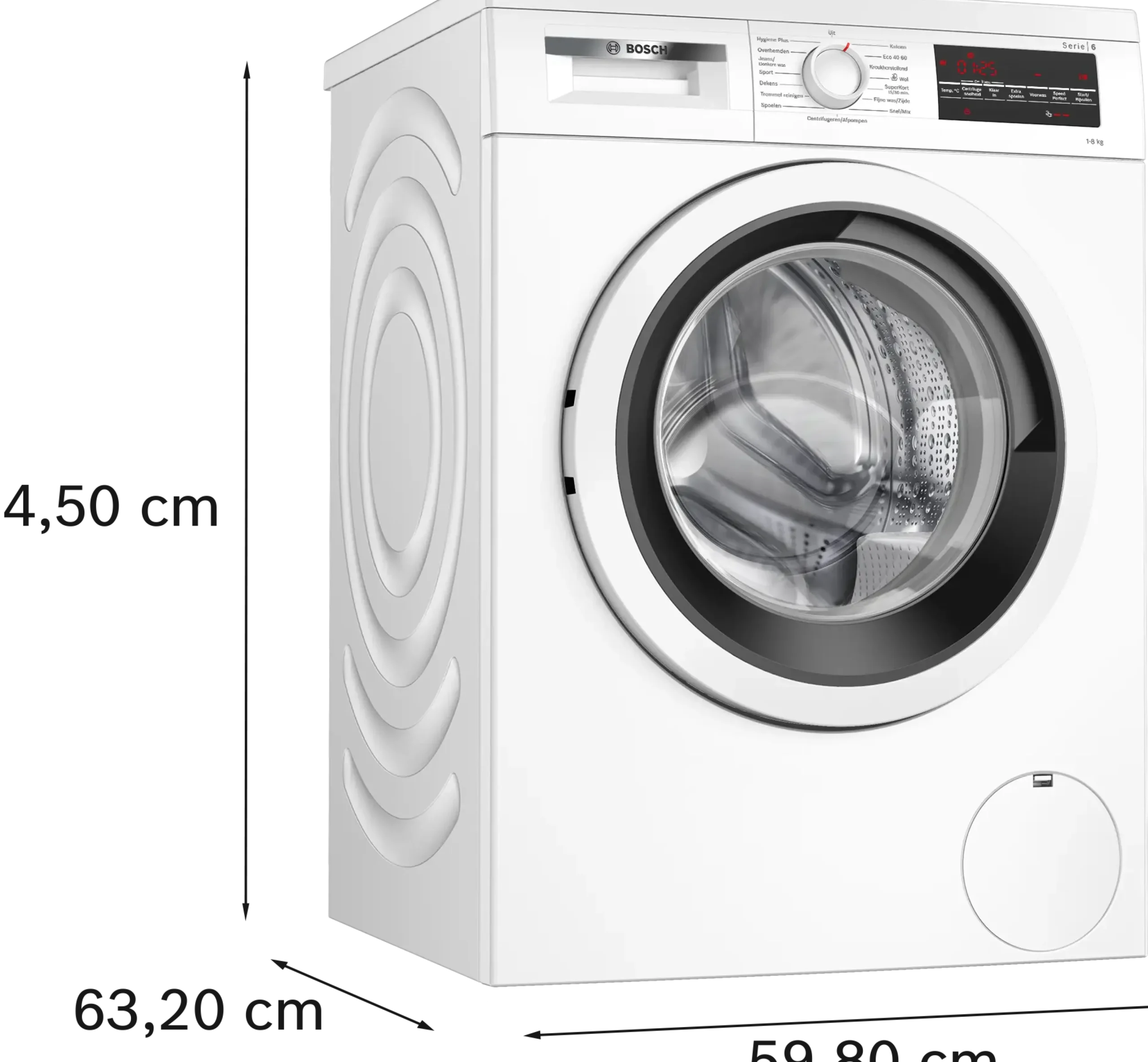 Serie 6 Wasmachine, voorlader 8 kg max. 1400 rpm