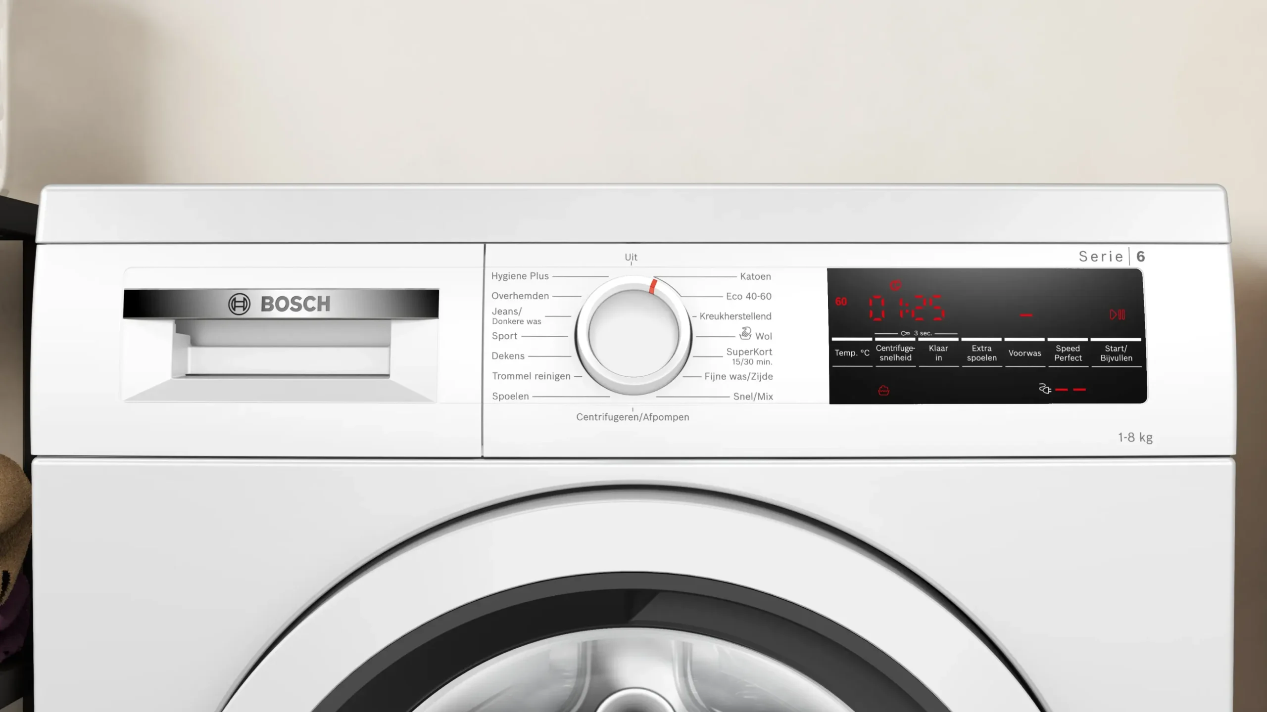 Serie 6 Wasmachine, voorlader 8 kg max. 1400 rpm