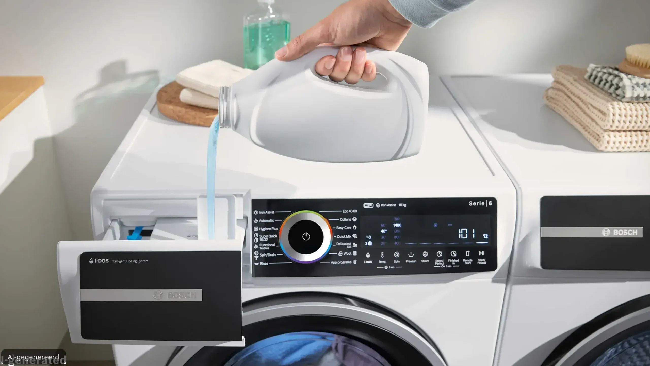 Serie 6 Wasmachine, voorlader 9 kg max. 1600 rpm