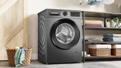 Serie 6 Wasmachine, voorlader 9 kg max. 1400 rpm, Cast iron grey