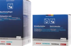 00312268 Set met ontkalker en onderhoudsmiddel voor vaatwasmachines- voldoende voor 1 jaar.