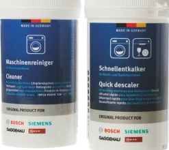 00312276 Set met reinigingsmiddel en snelontkalker voor wasmachines