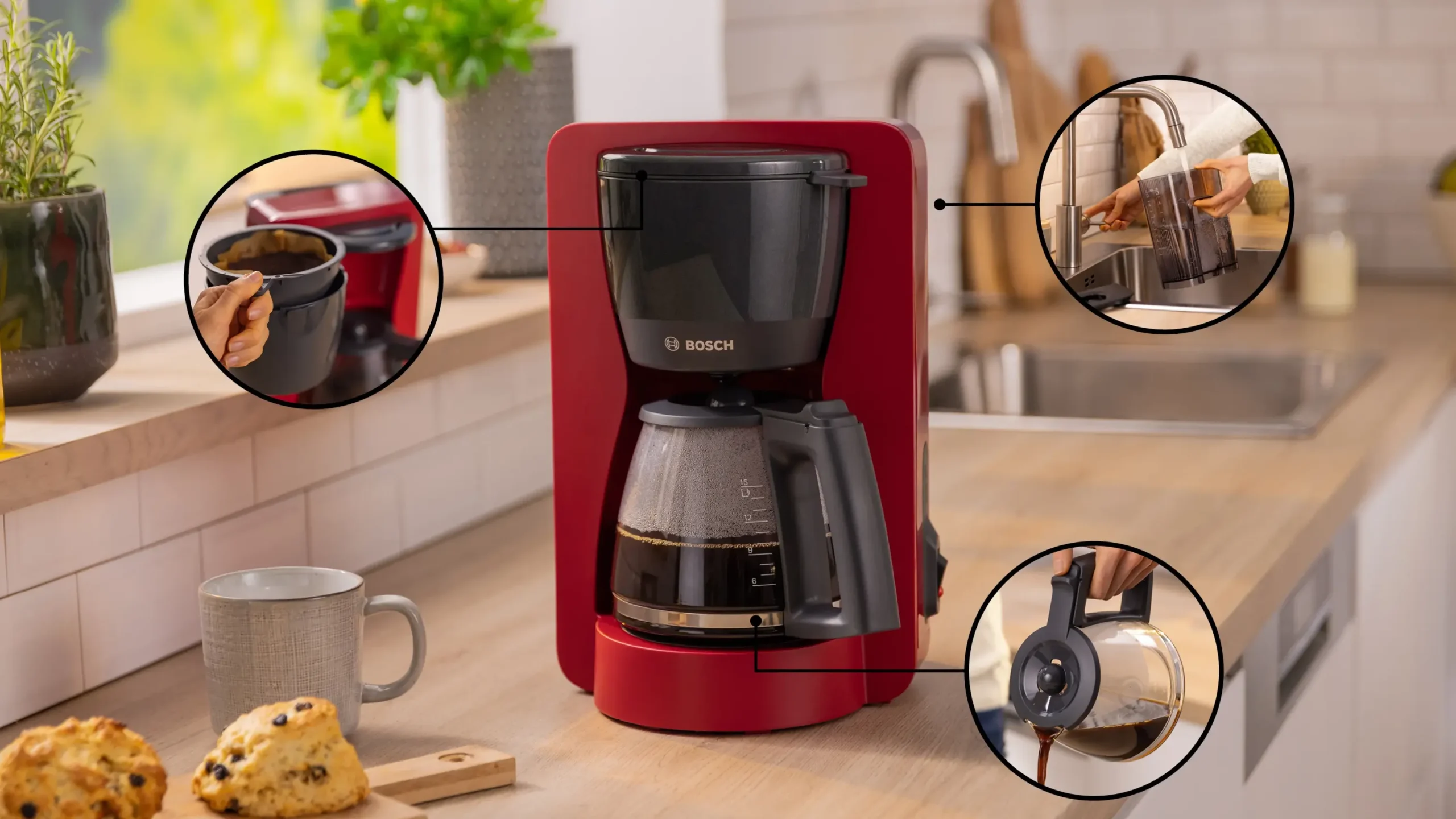 TKA2M114 Koffiezetter MyMoment Rood