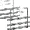11049024 Volledig uitschuifbare rails, 3 niveaus, roestvrijstaal
