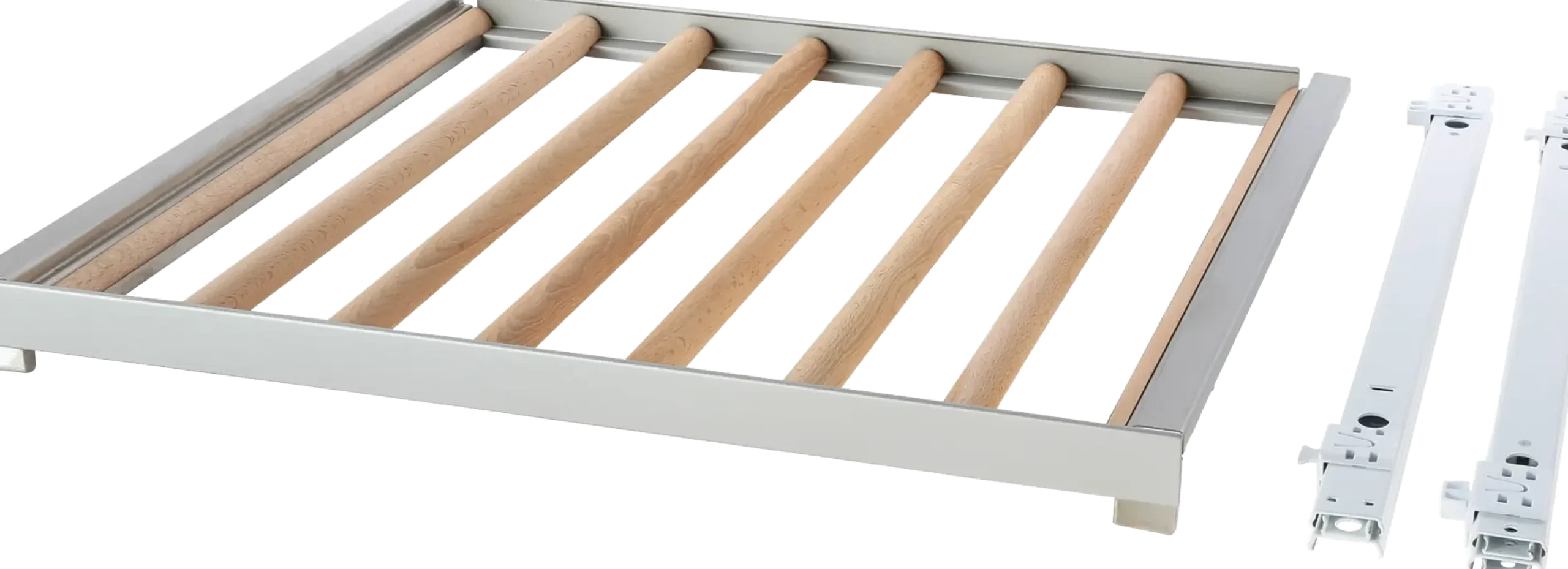 00741789 Volledig uittrekbare flessenschap in beuken en aluminiumVoor apparaten van 61 cm breed